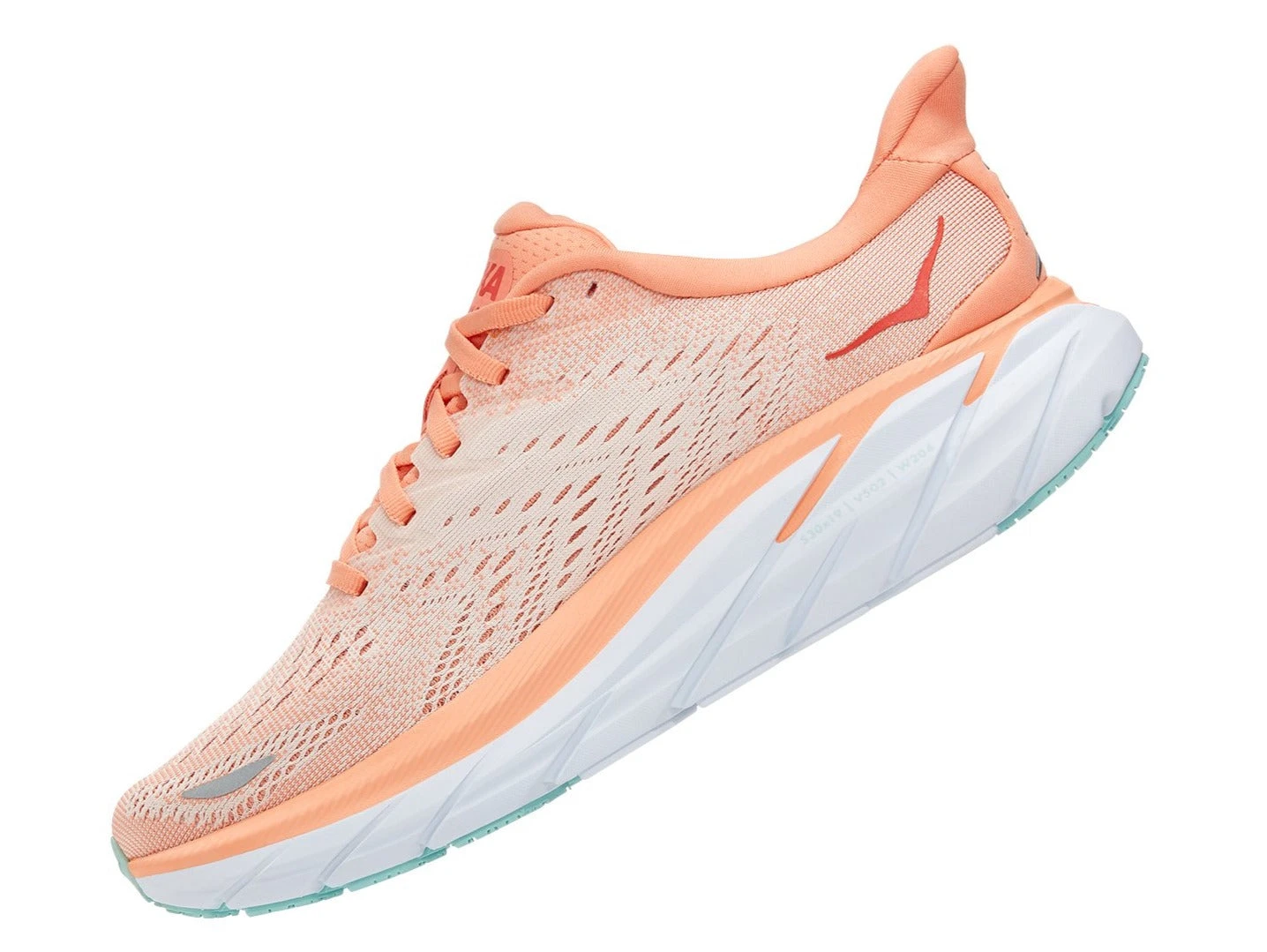 HOKA Women's Clifton 8 - Cantaloupe/Silver Peony (1119394-CSPY) - Image 4