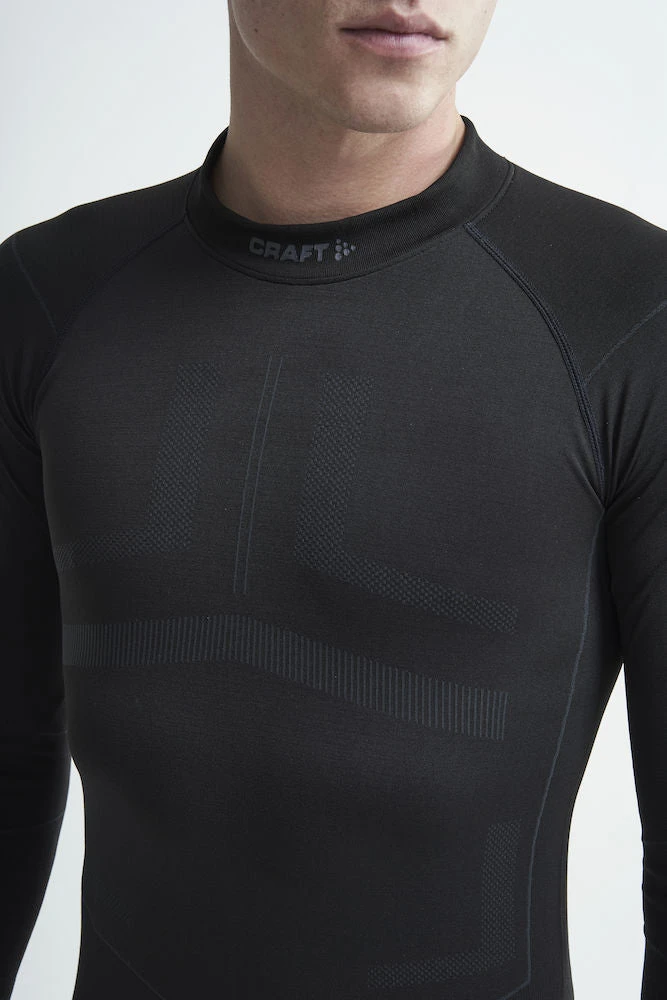 Craft Men's Active Intensity Crewneck Baselayer - Black/Asphalt (1907933-999995) - Image 4