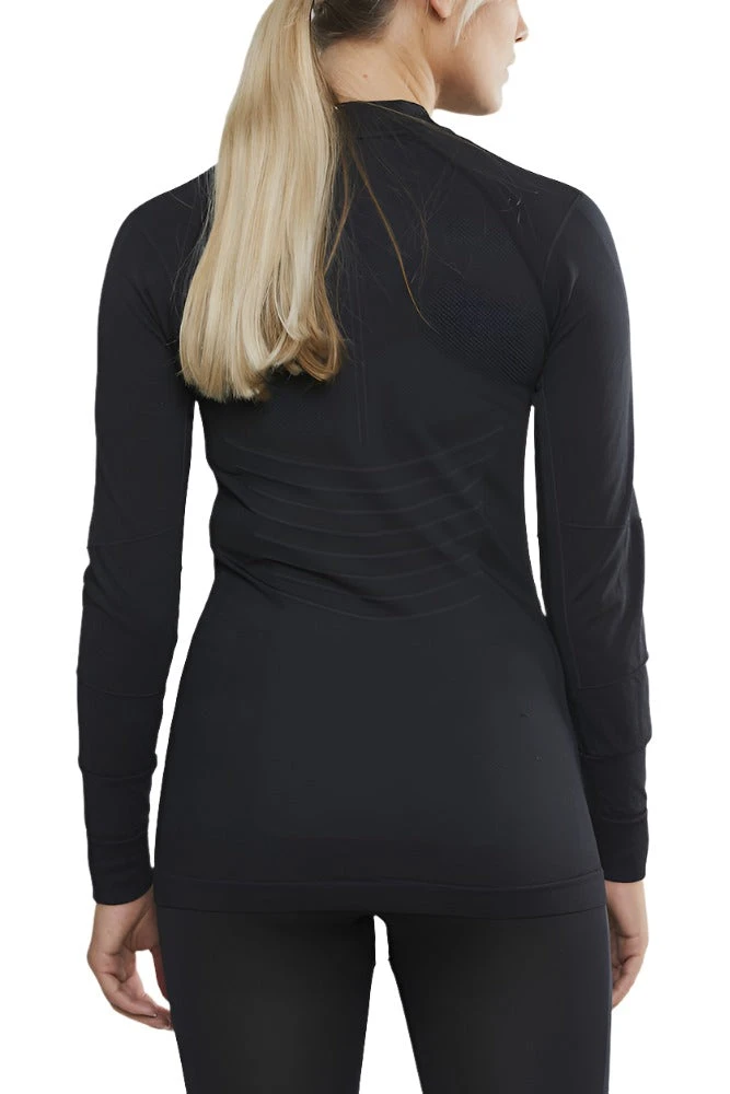 Craft Women's Active Intensity Crewneck Baselayer - Black/Asphalt (1907937-999995) - Image 3