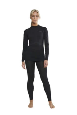Craft Women's Active Intensity Crewneck Baselayer - Black/Asphalt (1907937-999995)