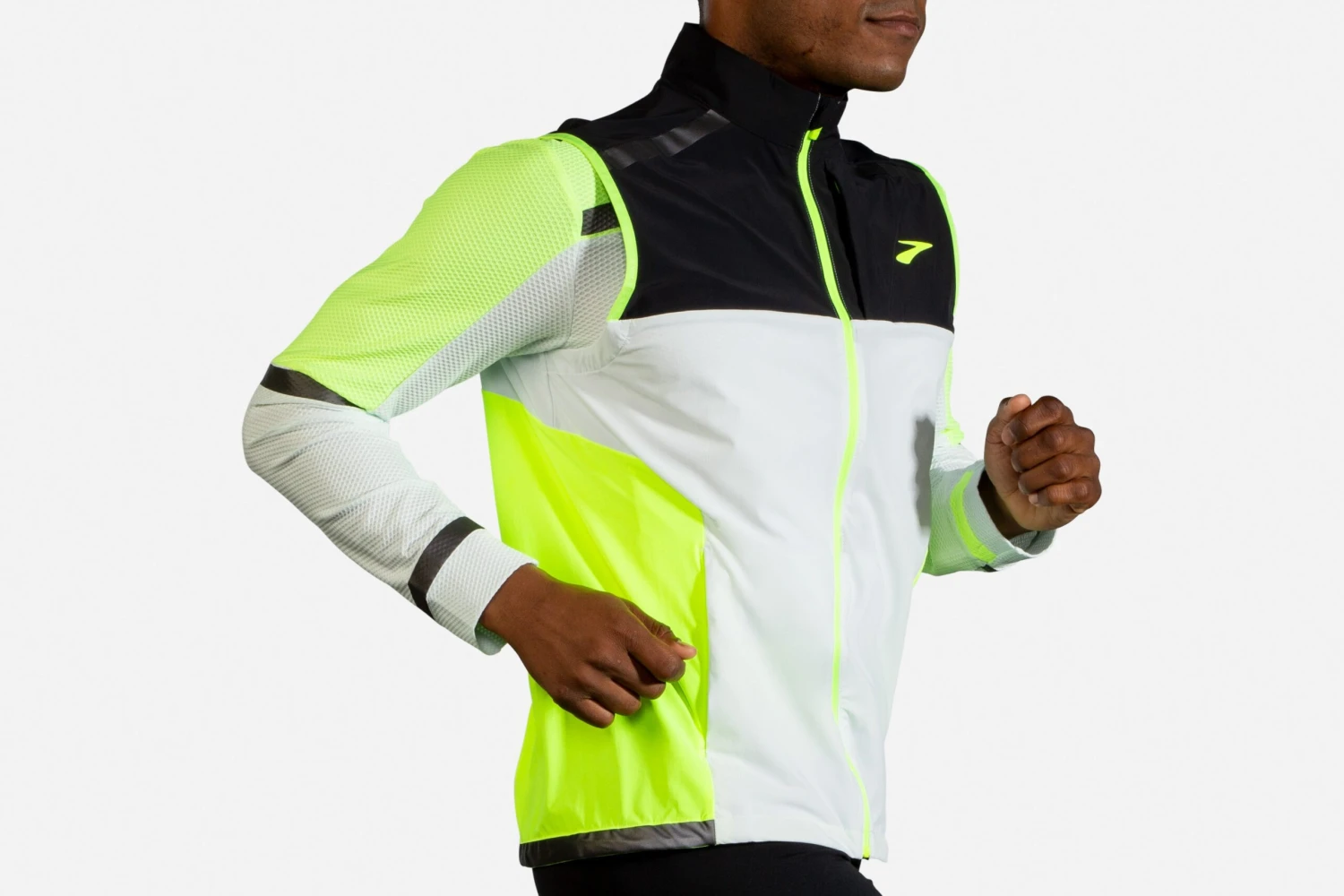 Brooks Men's Carbonite Vest - Icy Grey/Black/Nightlife (211358030) - Image 2