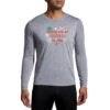 Brooks Men's Run Merry Distance Longsleeve - Heather Ash/Run Merry (211404047)