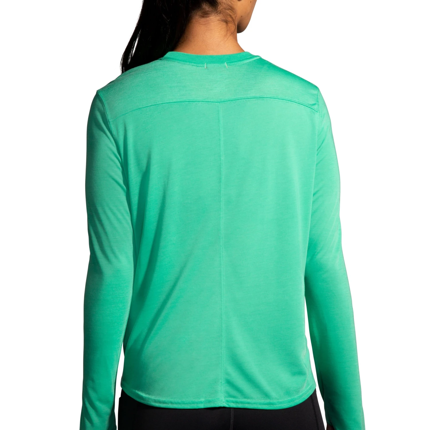 Brooks Women's Run Merry Distance Long Sleeve - Green/Run Merry (221563377) - Image 4