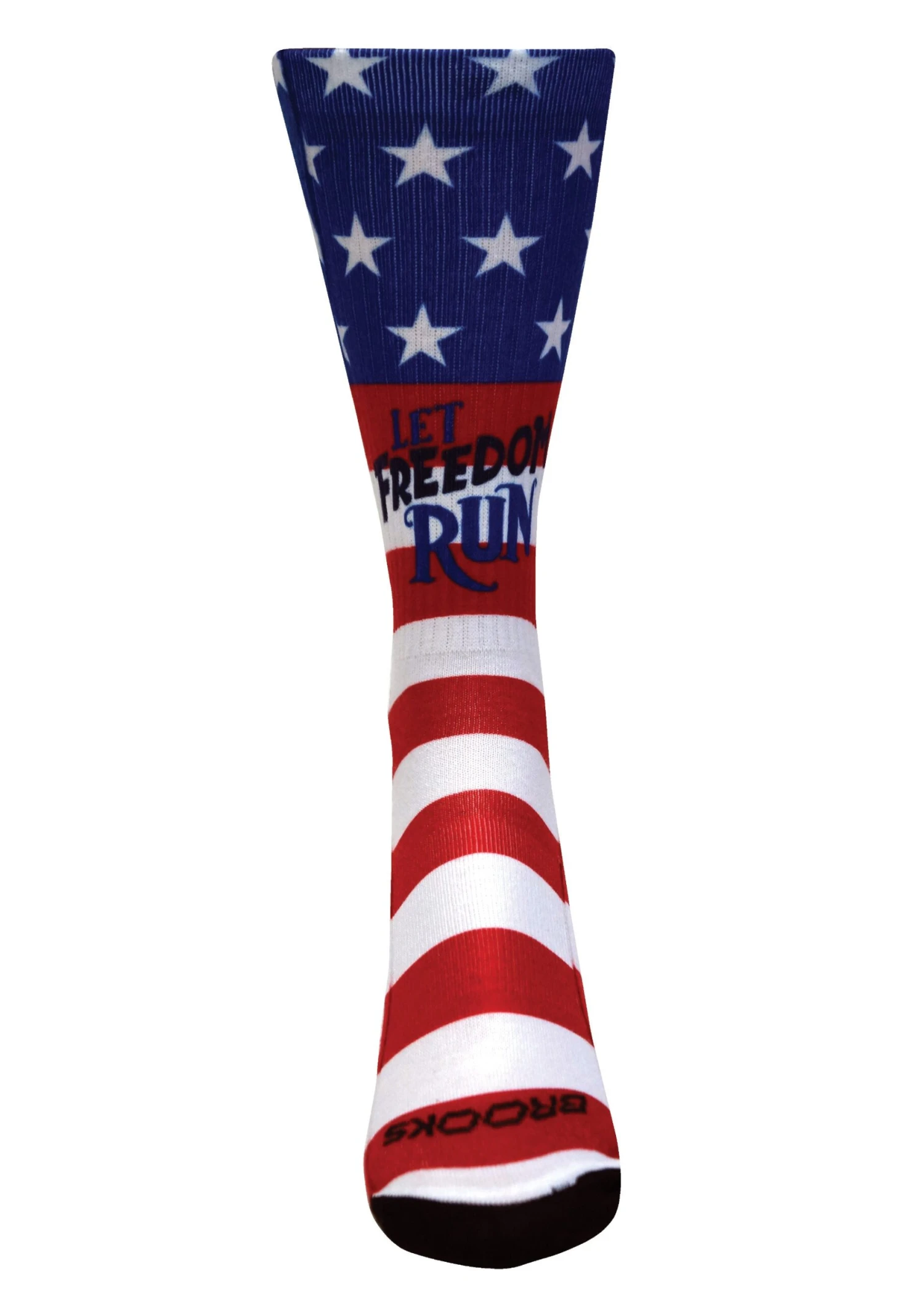 Brooks Pacesetter Freedom Run Crew Sock - Red/White/Blue (741496903) - Image 2