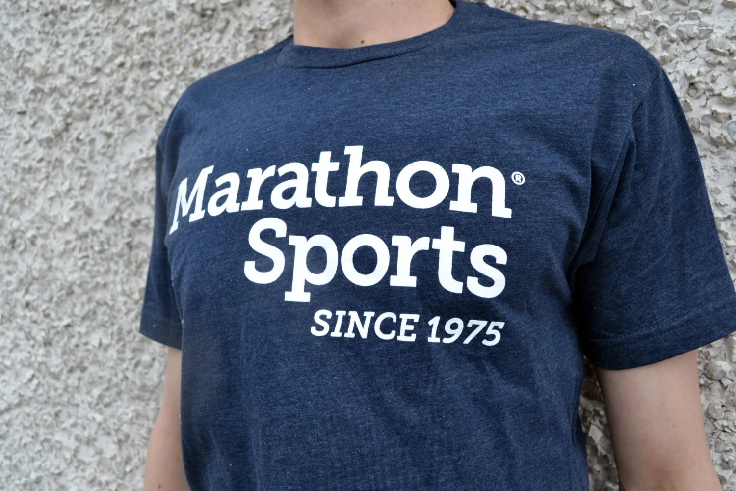 Marathon Sports Men's Logo Tee - Navy/White (M LOGO TEE 1) - Image 2