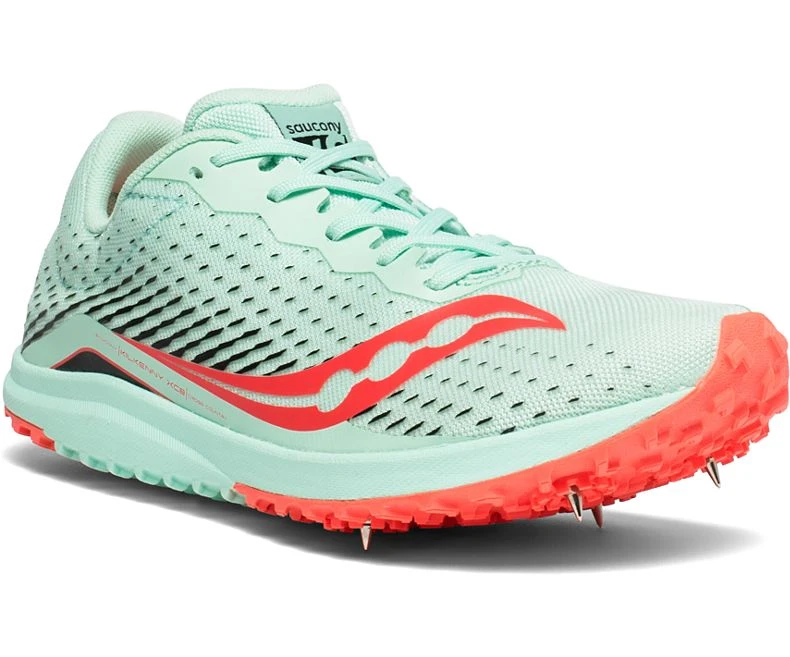 Saucony Women's Kilkenny XC 8 Spike - Mint/ViZi Coral (S19068-1) - Image 2