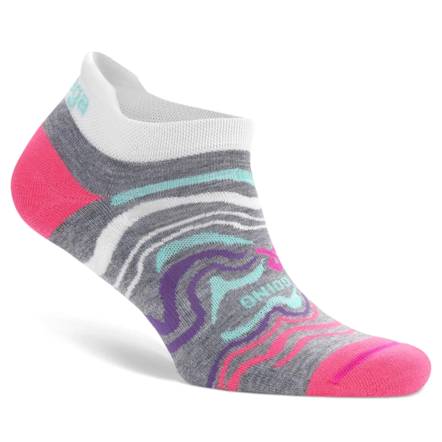Balega Women's Grit And Grace Be Brave Keep Going Running Socks - Mid Grey (7495-0339)